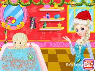 Elsa Bathing Baby Santa