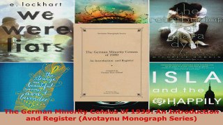 Download  The German Minority Census of 1939 An Introduction and Register Avotaynu Monograph PDF Free