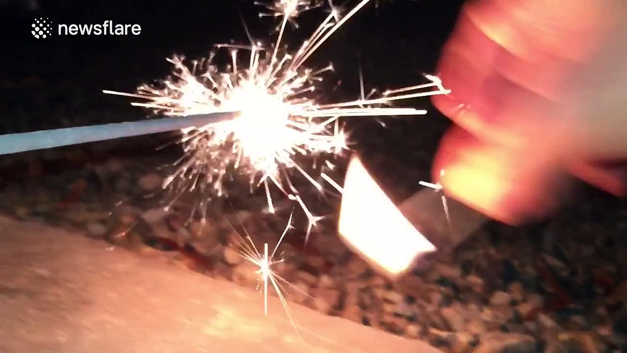 Lighting two-hundred sparklers at once