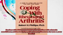 Coping with Rheumatoid Arthritis Coping with chronic conditions guides to living with