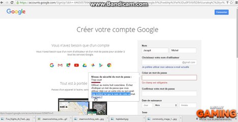 comment créer un compte google