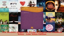 Read  The Student Singer 25 Songs in English for Classical Voice  Low Voice Edition PDF Free