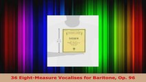 Download  36 EightMeasure Vocalises for Baritone Op 96 EBooks Online