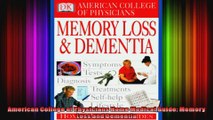 American College of Physicians Home Medical Guide Memory Loss and Dementia