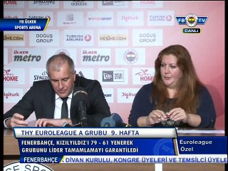 Zeljko Obradovic'in Basın Toplantısı - Fenerbahçe: 79 - Kızılyıldız: 61