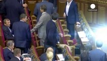 Affrontements au Parlement Ukrainien