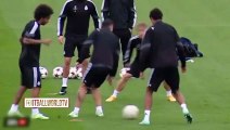 Cristiano Ronaldo Makes Fun Of James Rodriguez Fail ● Real Madrid Training Session