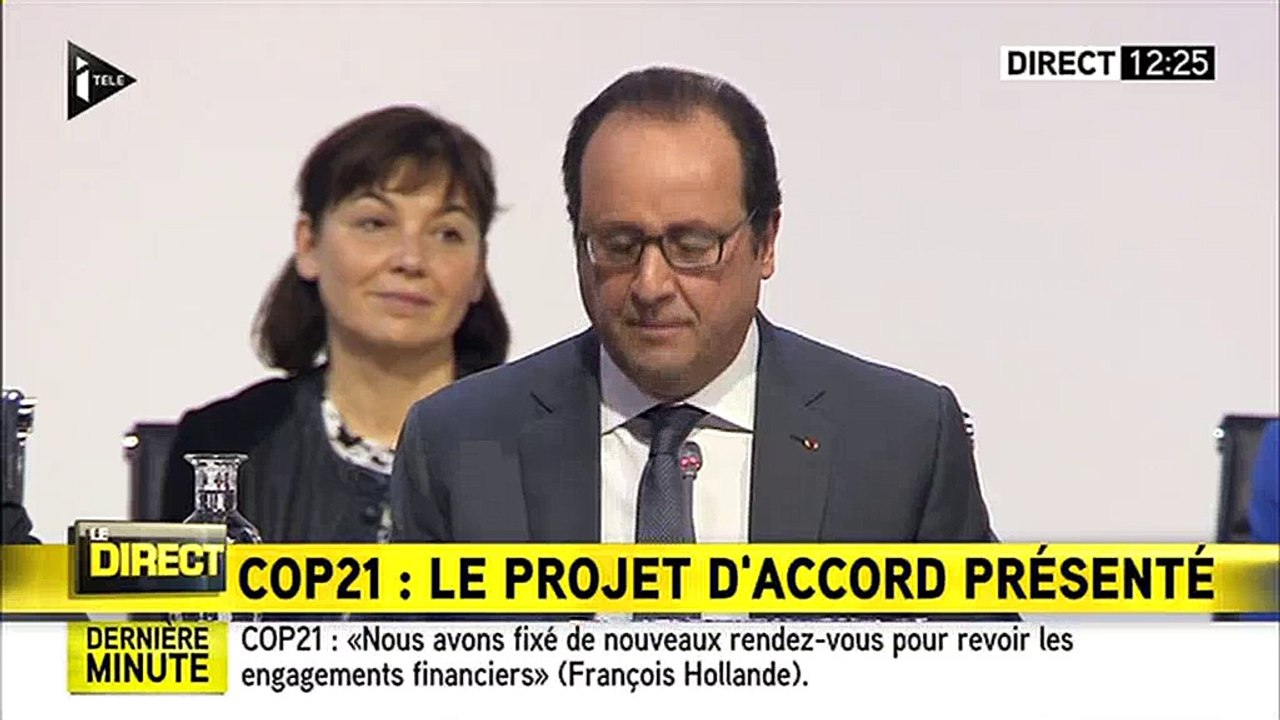 La référence de François Hollande aux attentats du 13 novembre pour faire adopter le projet final de la COP21