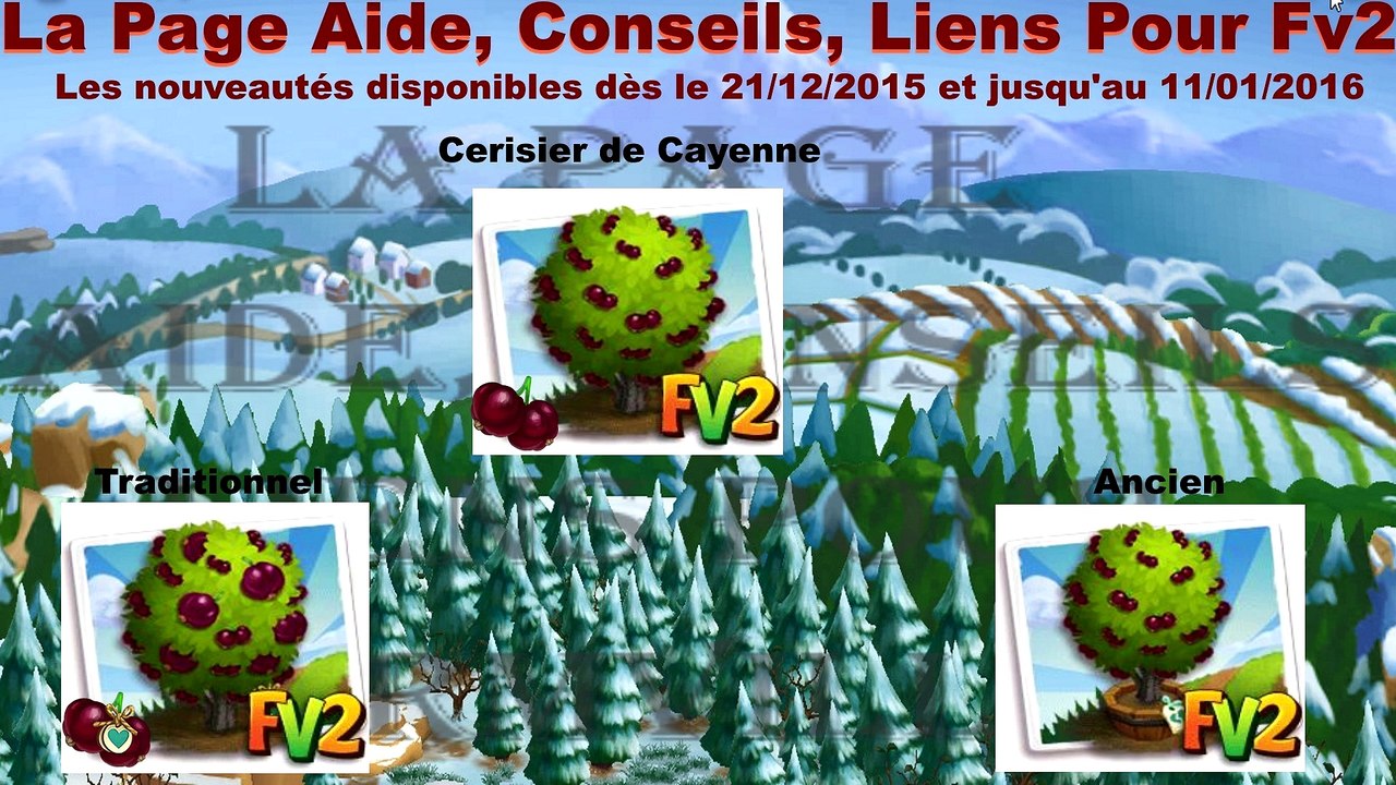 Farmville 2 les nouveautés du 21 décembre 2015