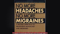 No More Headaches No More Migraines