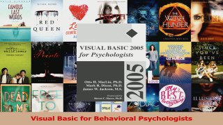 Visual Basic for Behavioral Psychologists PDF