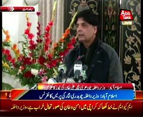 There are attempts to detrack Karachi Operation: Nisar
