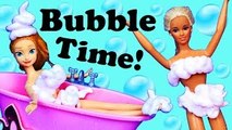 Barbie Shower & Frozen Anna Barbie Bubble Bath with Mr Bubble Bath Foam by DisneyCarToys