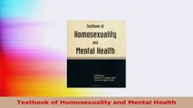 Textbook of Homosexuality and Mental Health PDF