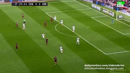 Andres Iniesta Fantastic Skill Barcelona - Deportivo La Coruna 12.12.2015 HD