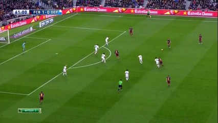 Ivan Rakitic Goal - Barcelona 2 - 0 Deportivo La Coruna