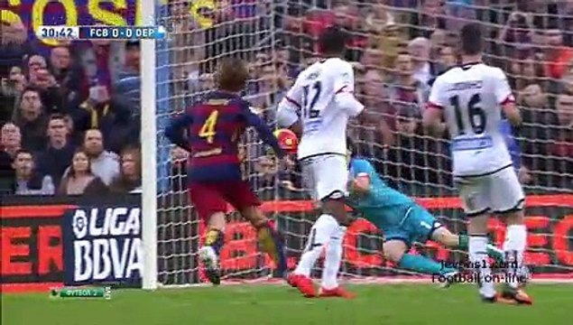 Barcelona 2 - 2 Deportivo La Coruna - Highlights - 12/12/2015