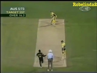 Shoaib Akhtar BRUTAL BOUNCER to Shane Watson 2002 GABBA