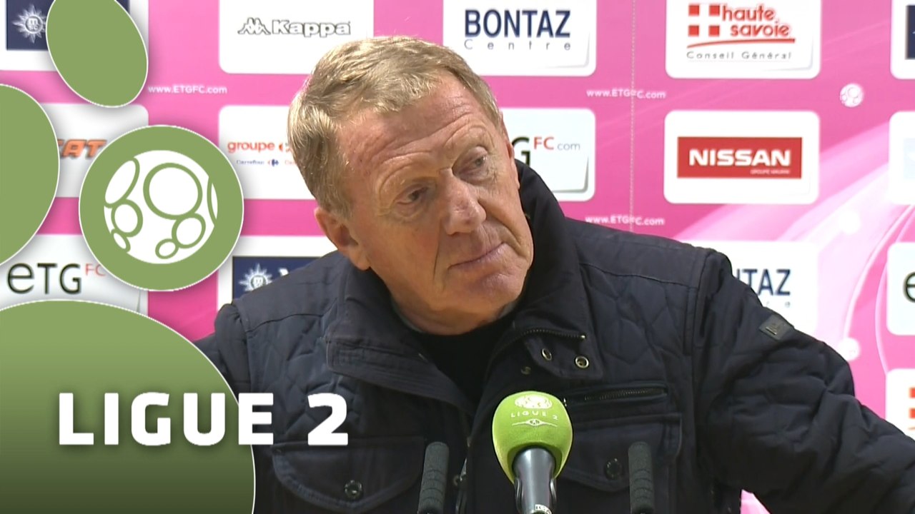 Conférence de presse Evian TG FC - Stade Brestois 29 (0-2) : Safet SUSIC (EVIAN) - Alex  DUPONT (BREST) - 2015/2016