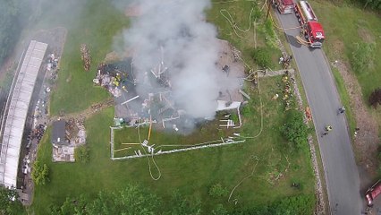 Firefighters Try To Shoot Down 2200$ Camera Drone with Their Hoses