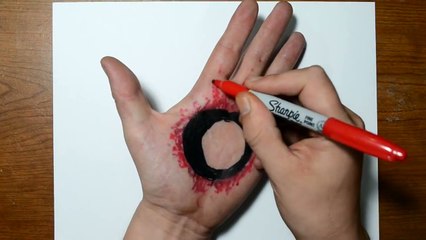 3D Art - Bullet Hole in Hand
