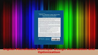 PDF Download  Digital Microfluidic Biochips Design Automation and Optimization Download Full Ebook