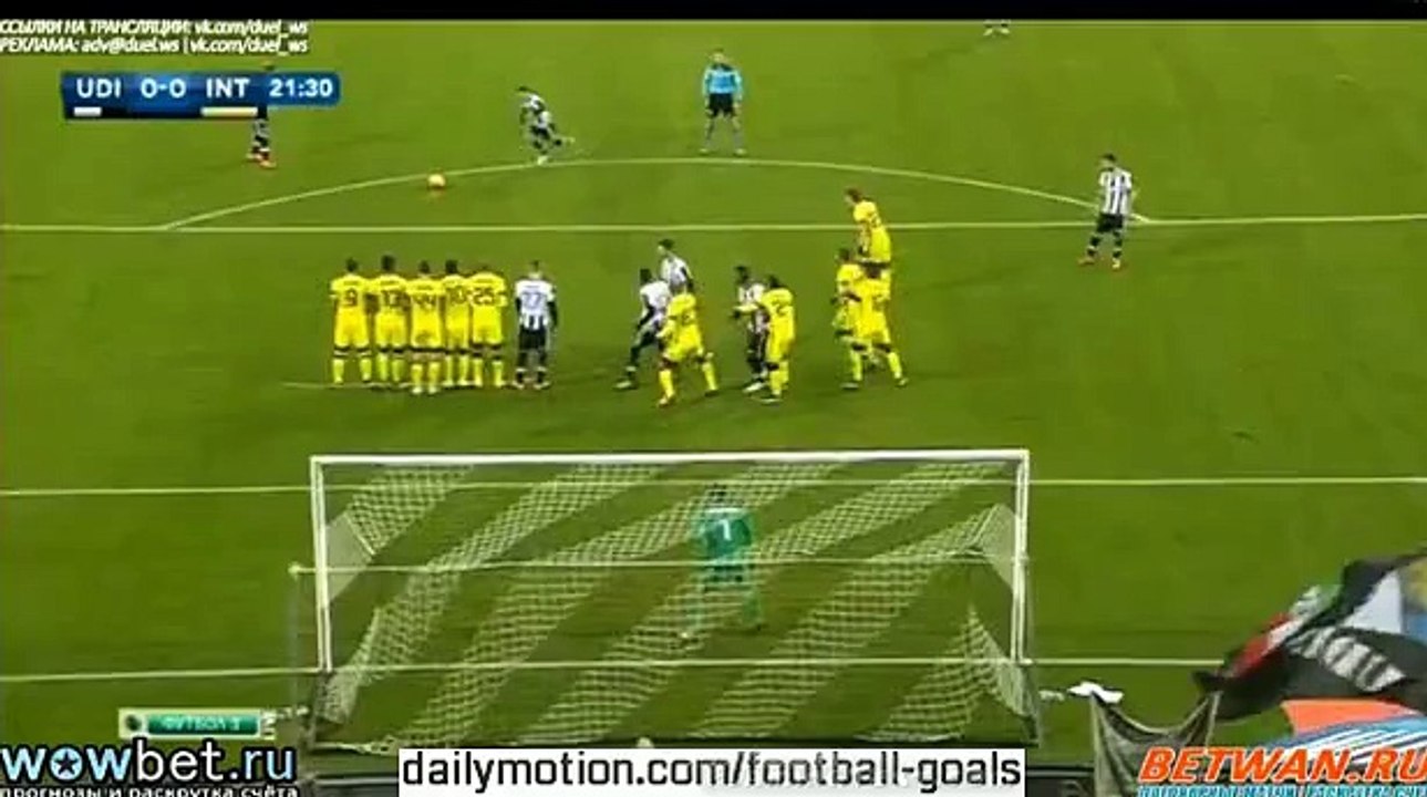 Udinese – Inter Milan di natale free kick