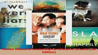 Download  Human Resource Leadership for Effective Schools 5th Edition PDF Free