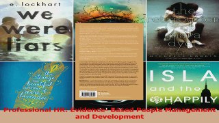 Download  Professional HR Evidence Based People Management and Development PDF Online