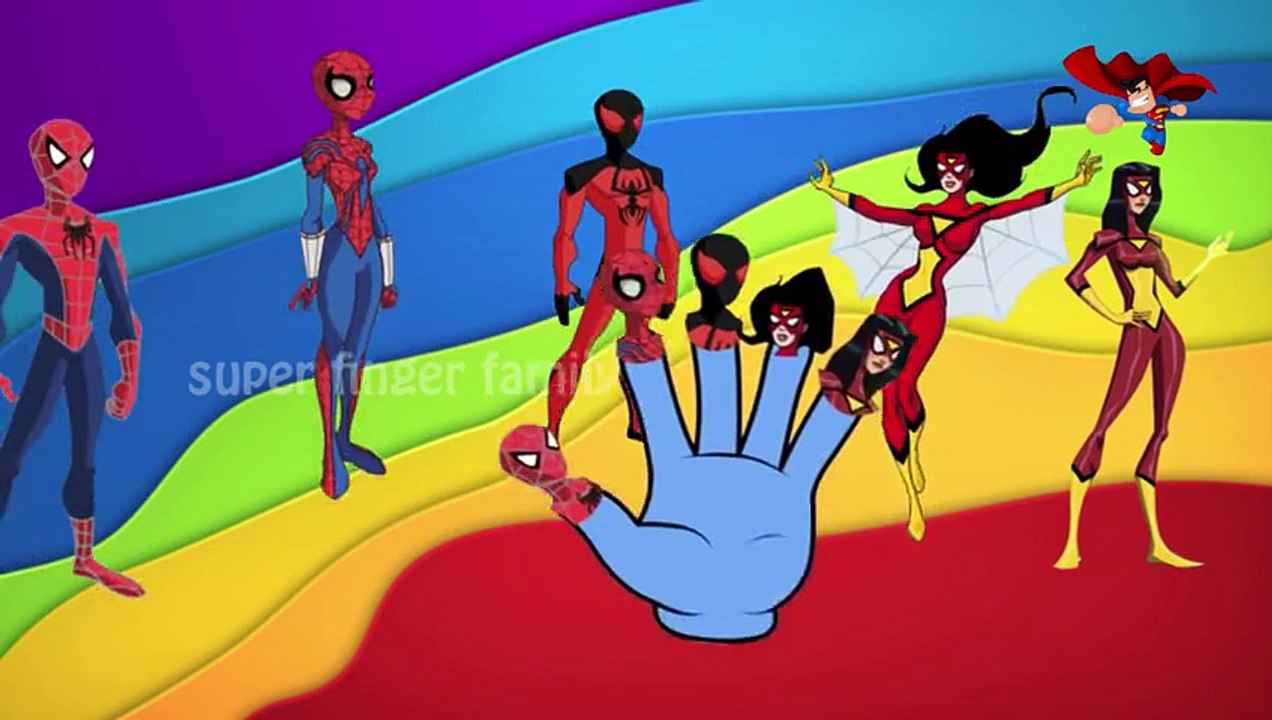 Spiderman Cartoon Finger Family Rhymes | Daddy Finger Songs and Nursery Rhymes (sanger for