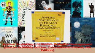 Download  Applied Psychology in Human Resource Management Easton Economy Edition International PDF Free