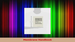 PDF Download  Membrane Handbook Read Full Ebook