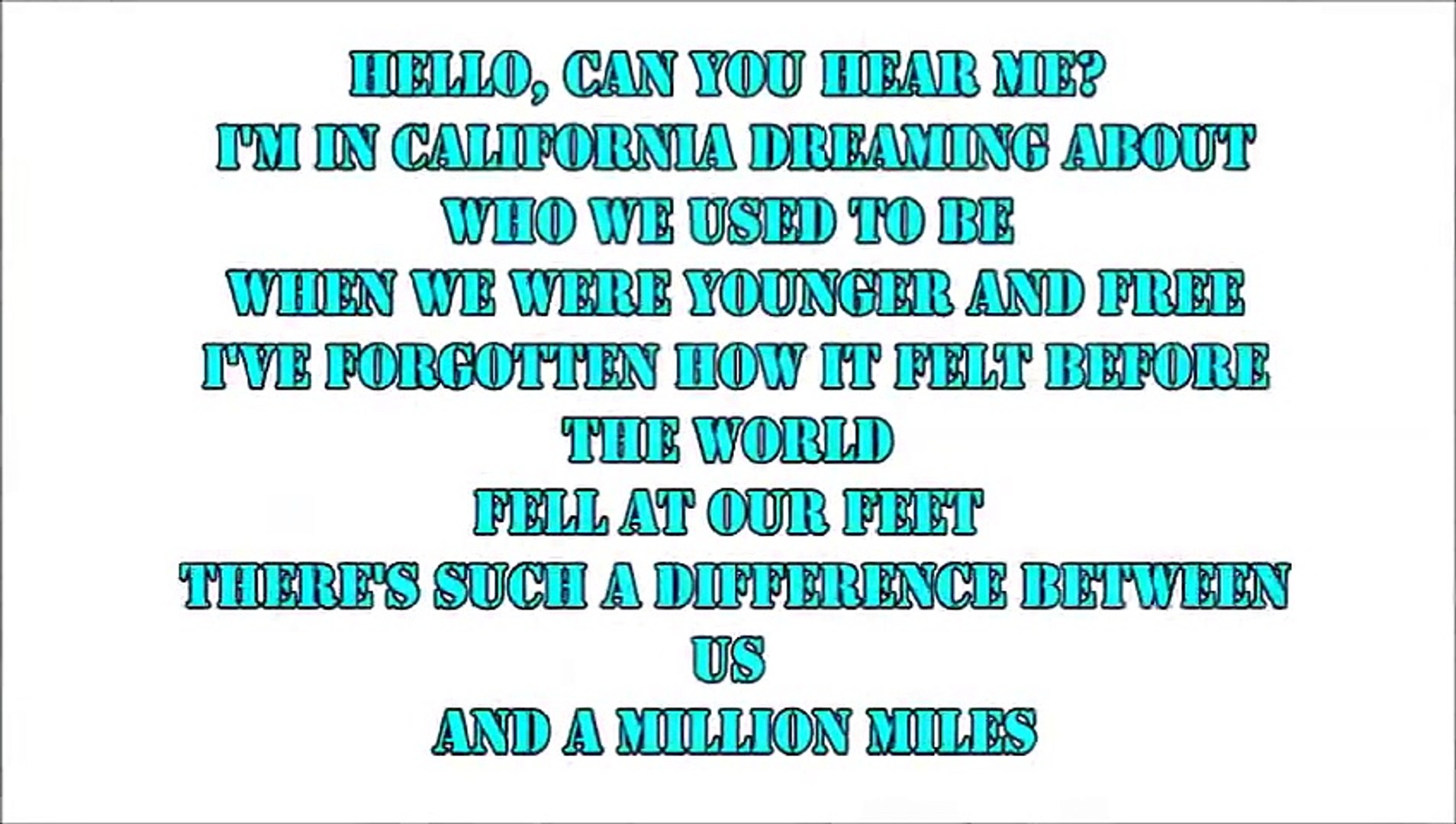 Adele Hello Lyrics Video Dailymotion