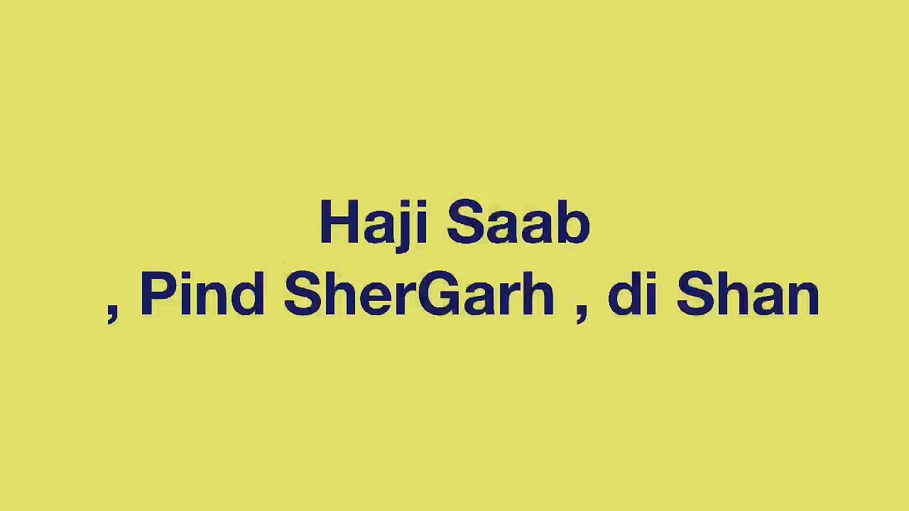 Haji , SherGarh , Gujrat