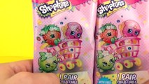 SHOPKINS SURPRISE BLIND BAGS Socks & Stickers Packs Review Family Toy Video