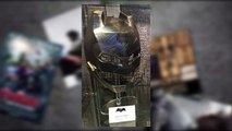 Batman Voice Changer Helmet on Display and Batman v Superman Toys at Comic Con!