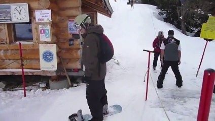 Hilarious first attempt of a drag lift