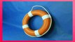 Best buy Handcrafted Nautical Decor  Handcrafted Nautical Decor Orange Painted Lifering with White Bands 15