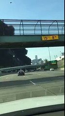 Tanker fire on Detroit freeway