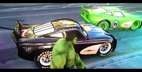 HULK CARS SMASH PARTY! Custom Green Lightning McQueen CARS!! + Finger Family Songs Nursery Rhymes