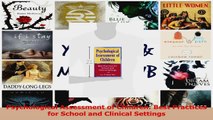 Psychological Assessment of Children Best Practices for School and Clinical Settings Download