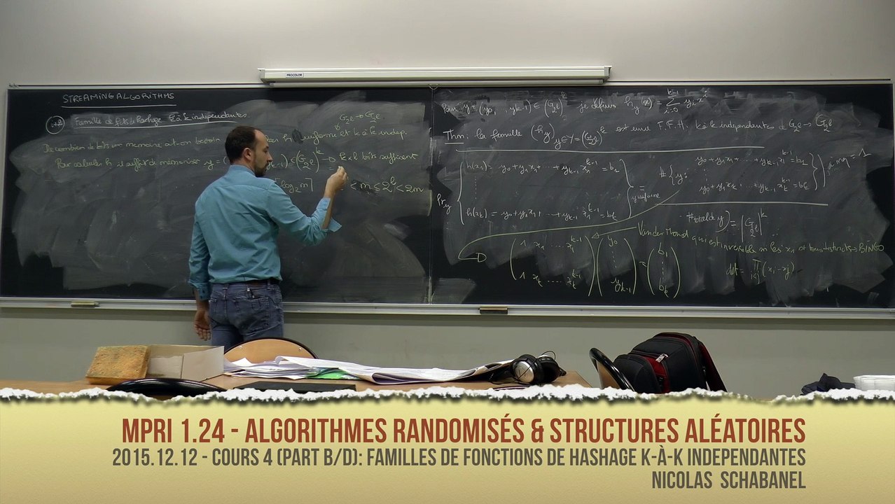 [MPRI 2015] 1.24-4B Algorithmes randomisés et Structures aléatoires (Cours 4 Partie B/D)