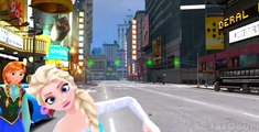 Princess Anna of Arendelle and Elsa The Snow Queen (Frozen) with Cars Flash McQueen Lightning