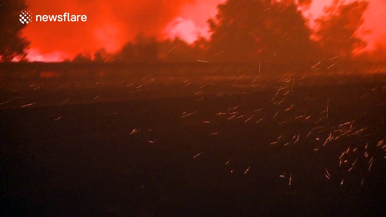 Large fire in NSW, Australia