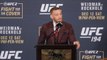 UFC champ Conor McGregor hosts his own press conference, from the podium no less