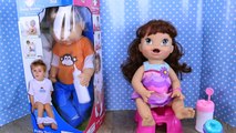 Potty Scotty! POTTY TRAINING BOY DOLL & Toilet for Baby Alive Lucy + Bathtub Peeing?