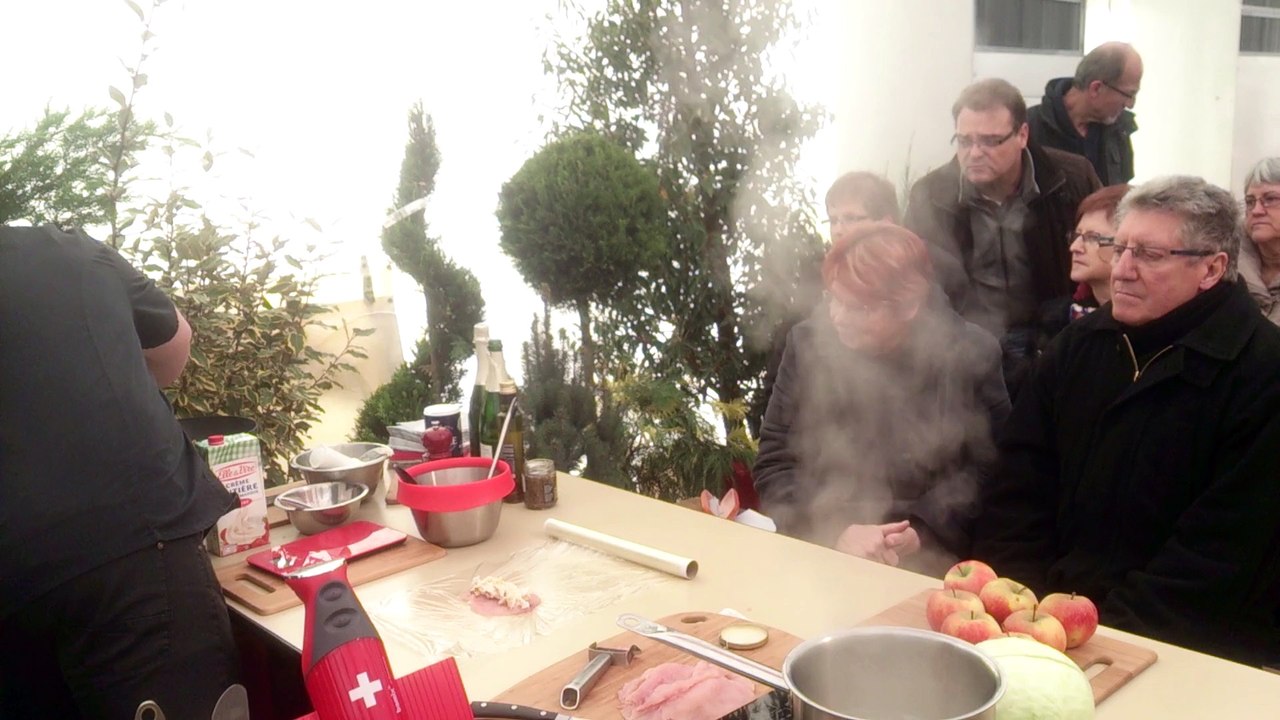 Frédéric Dubourvieux cuisine à la foire aux dindes Marcigny