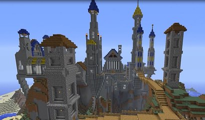 Minecraft:  fantasy castle build timelapse
