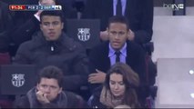 Neymar's Reaction after foul on Iniesta