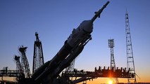 Soyuz rocket that will launch Tim Peake into space is rolled to launch pad at Baikonur space complex